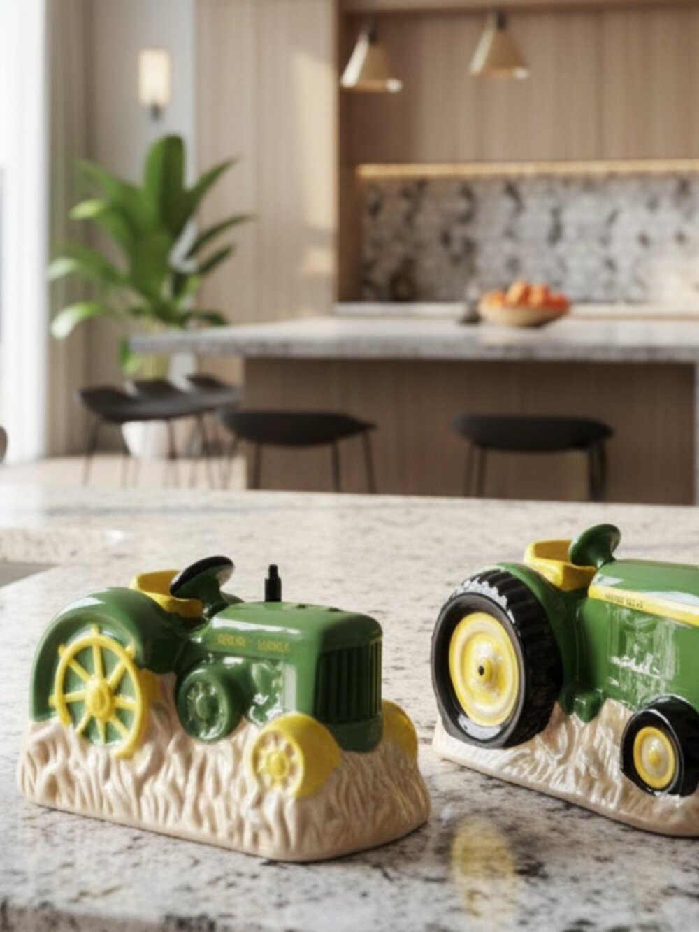 Vintage John Deere Salt & Pepper Shakers in Box,   Farmhouse Kitchen SHIPS FREE